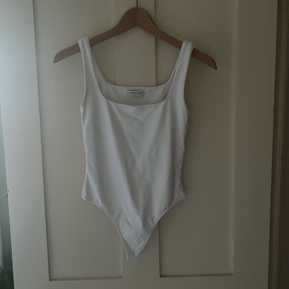 Babaton contour squareneck bodysuit in white - Picture 2 of 4